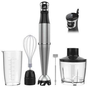 1100W Immersion Blender Handheld Variable Speed Mixer Chopper Whisk Frother 5in1